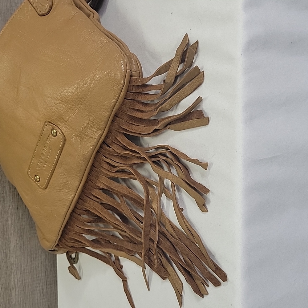 Lucky Brand Small Brown Fringe Leather Crossbody Shoulder Bag - Picture 7 of 12
